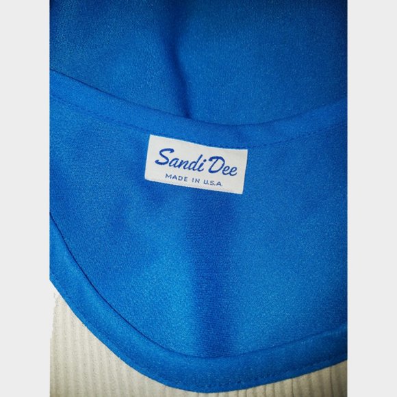 Vtg 70s Puff Sleeve Pleated Top Waist Tie Dress 16 - Picture 6 of 6